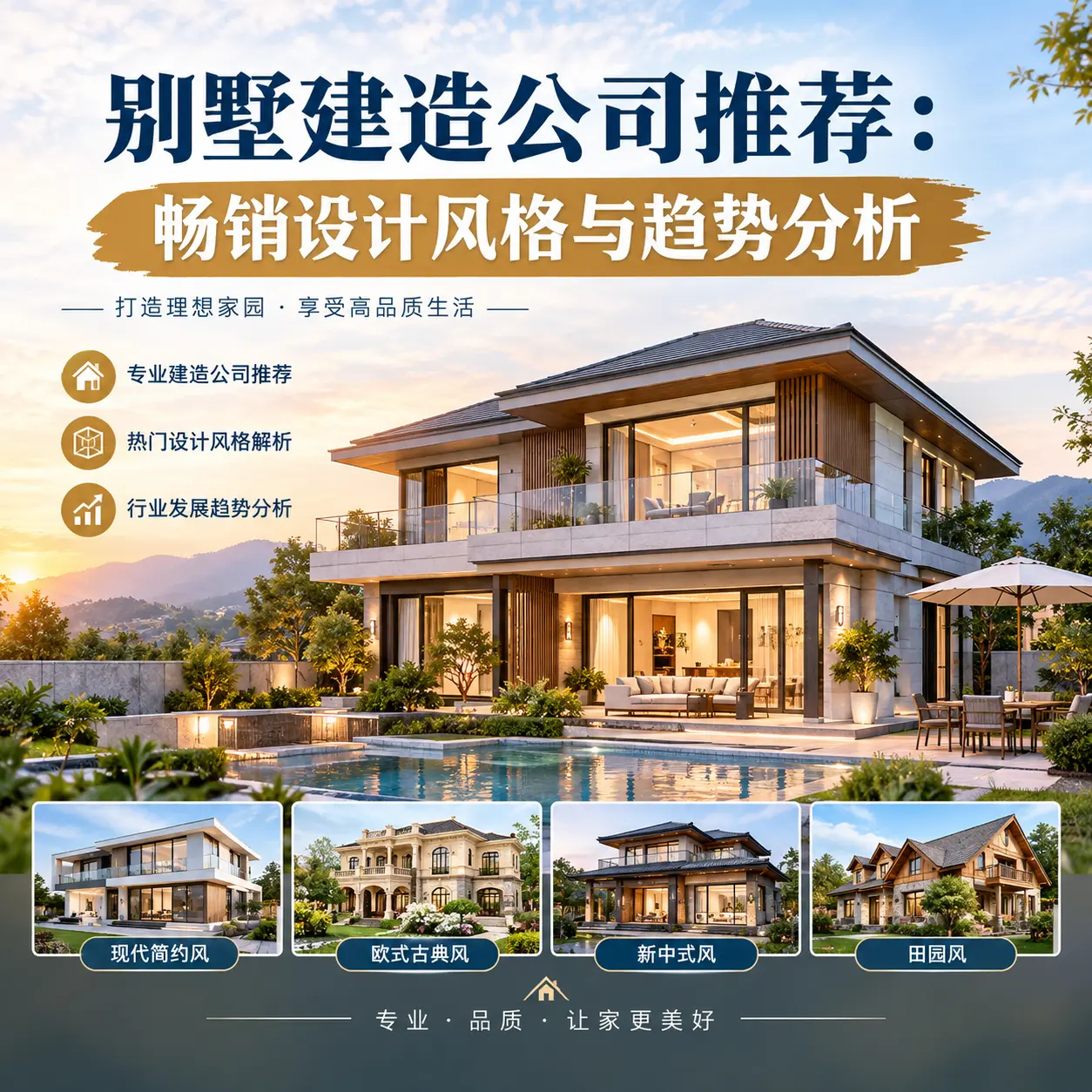 别墅建造公司推荐: 普定 畅销设计风格与趋势分析